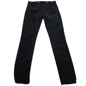 AG Super Skinny Legging Ankle Jean Low Rise Black Velvet Size 26R (28x28.5)